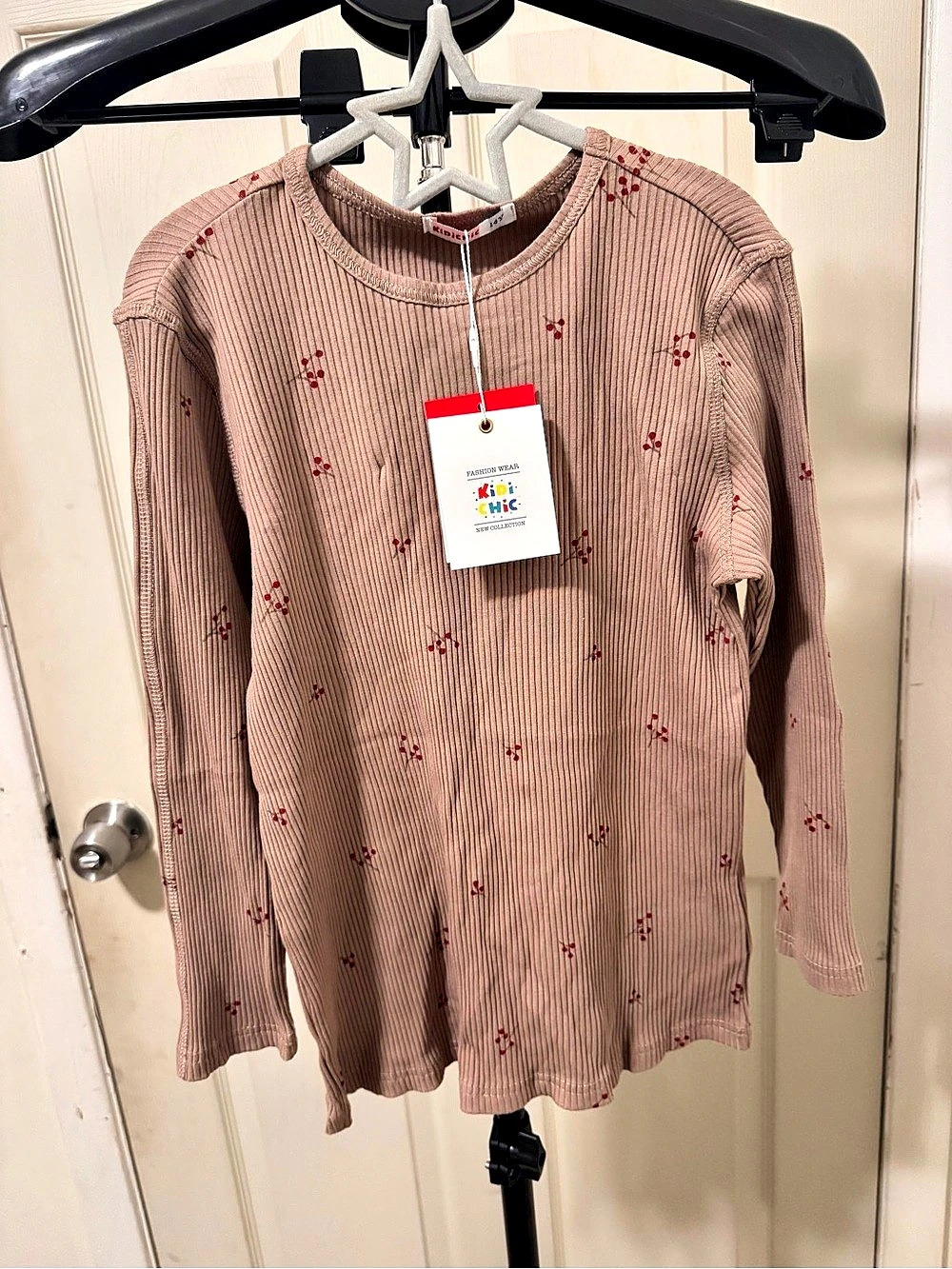Kidi Chic Floral Long Sleeve Top in Brown Size 14Y NWT